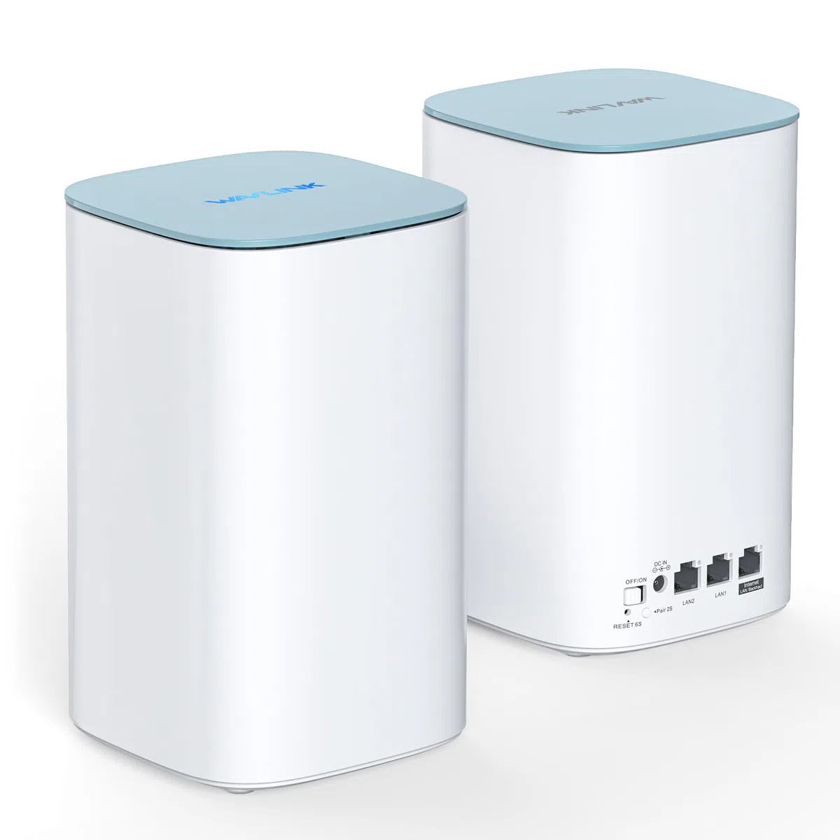 WAVLINK WiFi 6 AX3000 Mesh System (2 Geräte) - Dual-Band Whole Home Mesh WLAN mit 3200 Sq.Ft. Abdeckung, bis zu 3000 Mbps, Touchlink Technologie, VPN Support, 5x5dBi Antennen, MU-MIMO, App-Steuerung