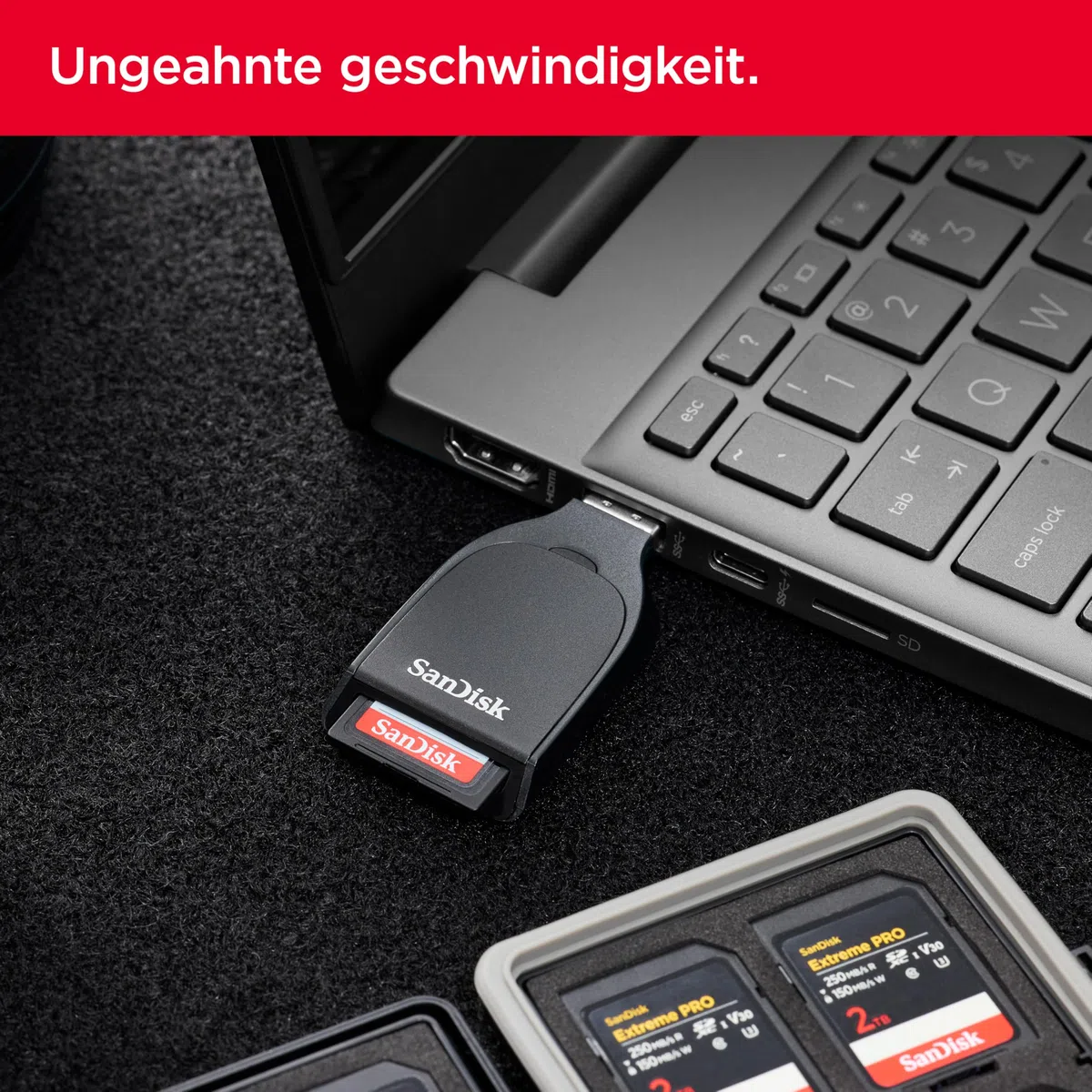 SanDisk Extreme PRO Extreme PRO SDXC UHS-I Speicherkarte 2TB (V30, Übertragungsgeschwindigkeit bis zu 250 MB/s, U3, 4K UHD Videos) SanDisk QuickFlow-Technologie, temeperaturebeständig