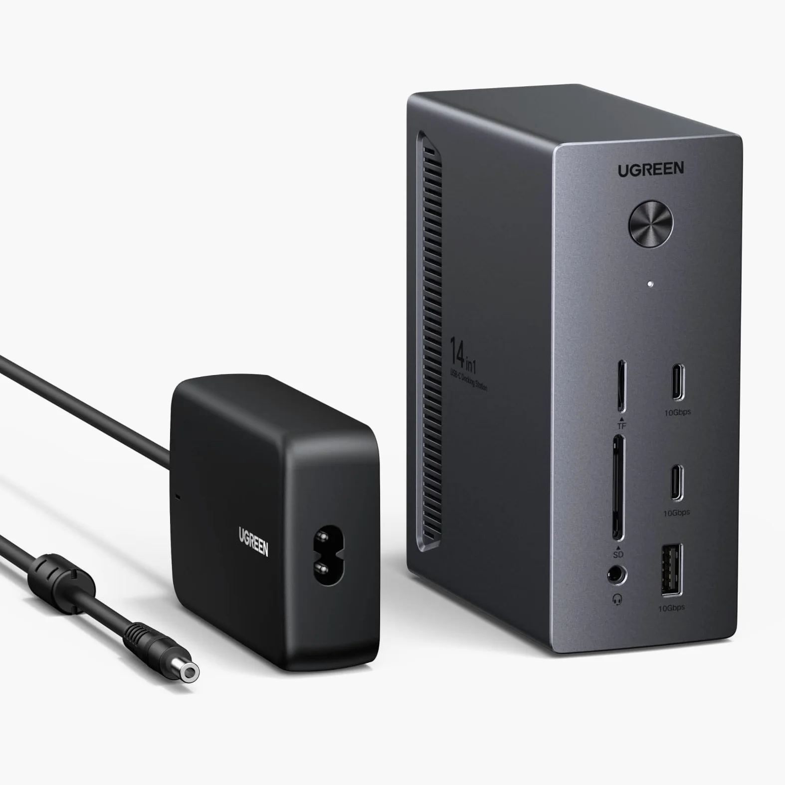 UGREEN Revodok Pro Triple Display Dock【Nur für Windows-Laptop】 2HDMI & DP mit 8K DP/4K HDMI, 100W Aufladen, 27W USB C, 10Gbps USB Ports, Gigabit LAN, SD/TF