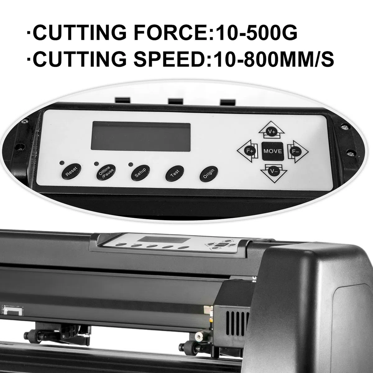 VEVOR 53 Inch Vinyl Schneideplotter Vinyl Cutter Plotter 1350 mm Slogan Cutting Plotter Desktop Machine mit der Software