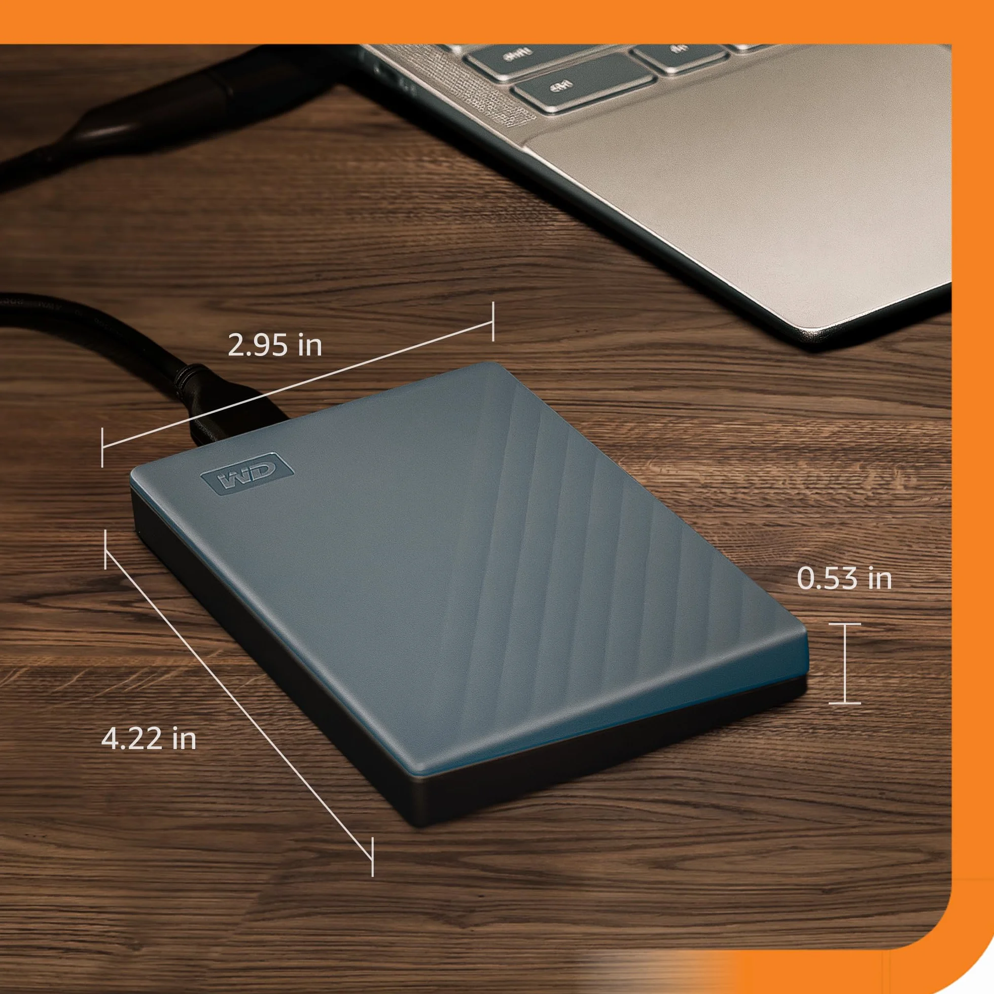 WD Mobile My Passport-Festplatte, funktioniert mit USB-C 6 TB (Mobile Festplatte, Passwortschutz, Backup-Software, USB 3.2 Gen 1, 3 Jahre Garantie) Siliziumgrau