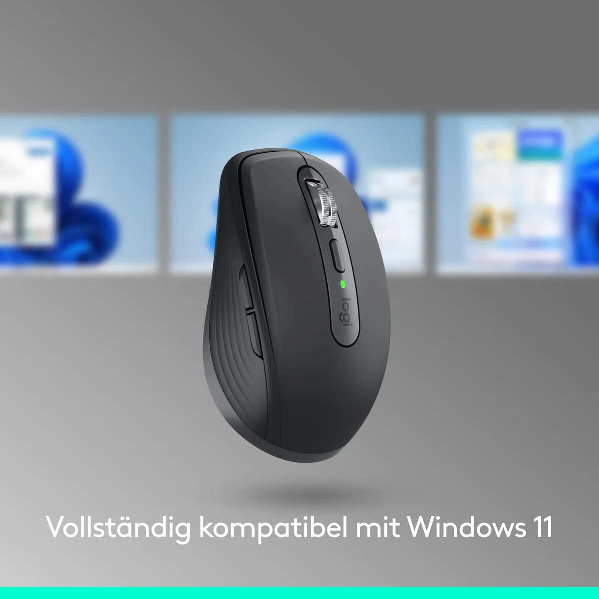 Logitech MX Anywhere 3S Compact Kabellose Maus, Fast Scrolling, 8K DPI Any-Surface Tracking, Quiet Clicks, Programmierbare Tasten, USB C, Bluetooth, Windows PC, Linux, Chrome, Mac - Graphit
