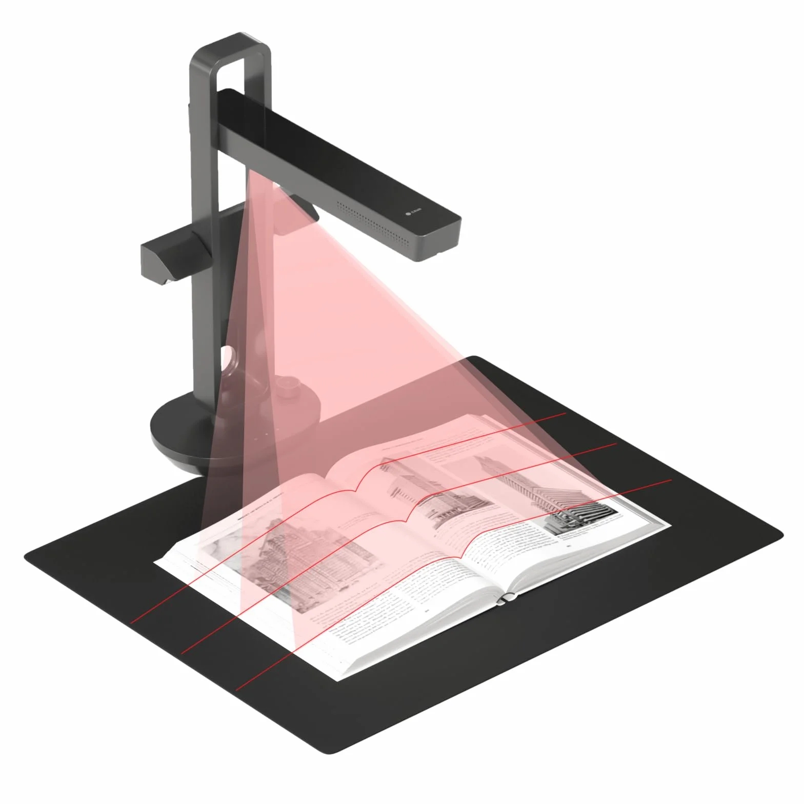 CZUR Aura Pro Tragbarer Buchscanner 14 MP Dokumentscanner A3 Dokumentenkamera Schneller Scanner Intelligente Tischlampe Tischleuchte Visualiser OCR Kompatibel mit macOS Windows