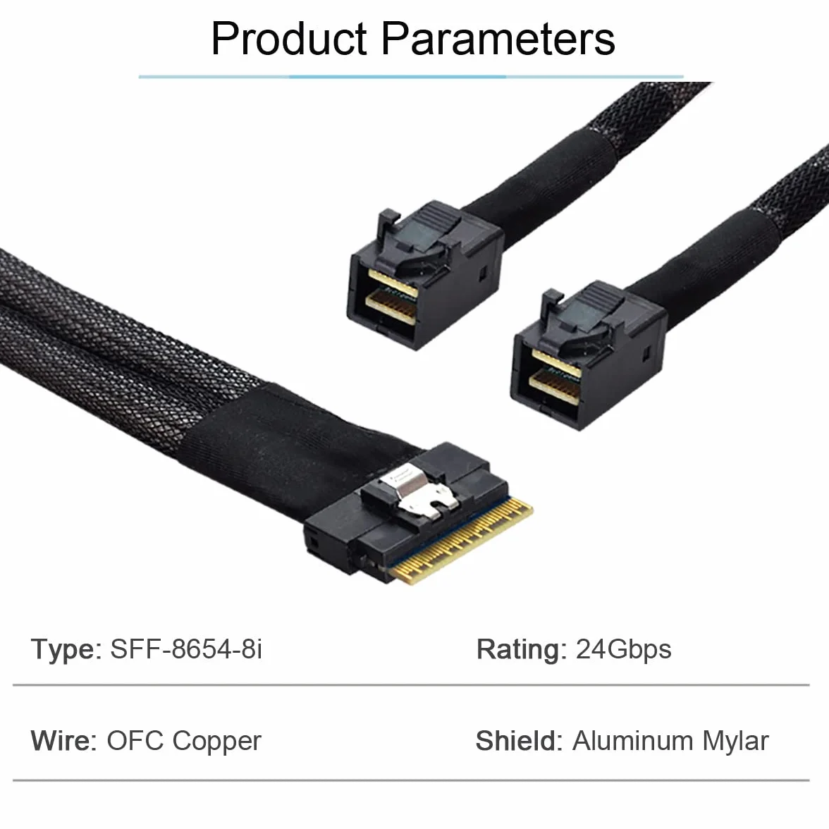 cablecc PCI-E Ultraport Slimline SAS Slim 4.0 SFF-8654 8i 74pin auf Dual SFF-8643 4i Mini SAS HD Kabel PCI-Express