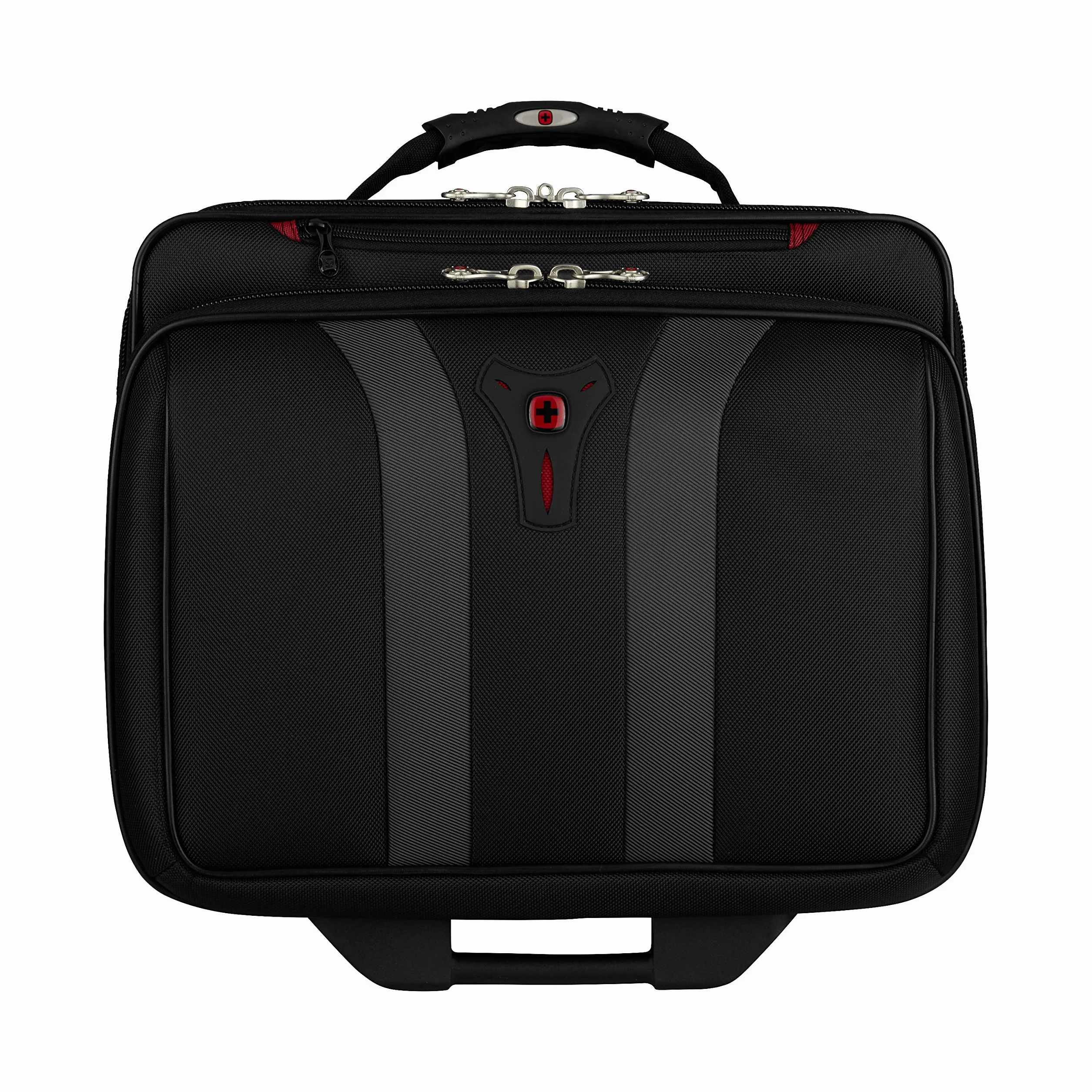 WENGER Granada Aktenkoffer, Laptop-Tasche zum Rollen, Notebook bis 15,6 Zoll, 29 l, Damen Herren, Büro Business Uni Schule, Schwarz, 600659