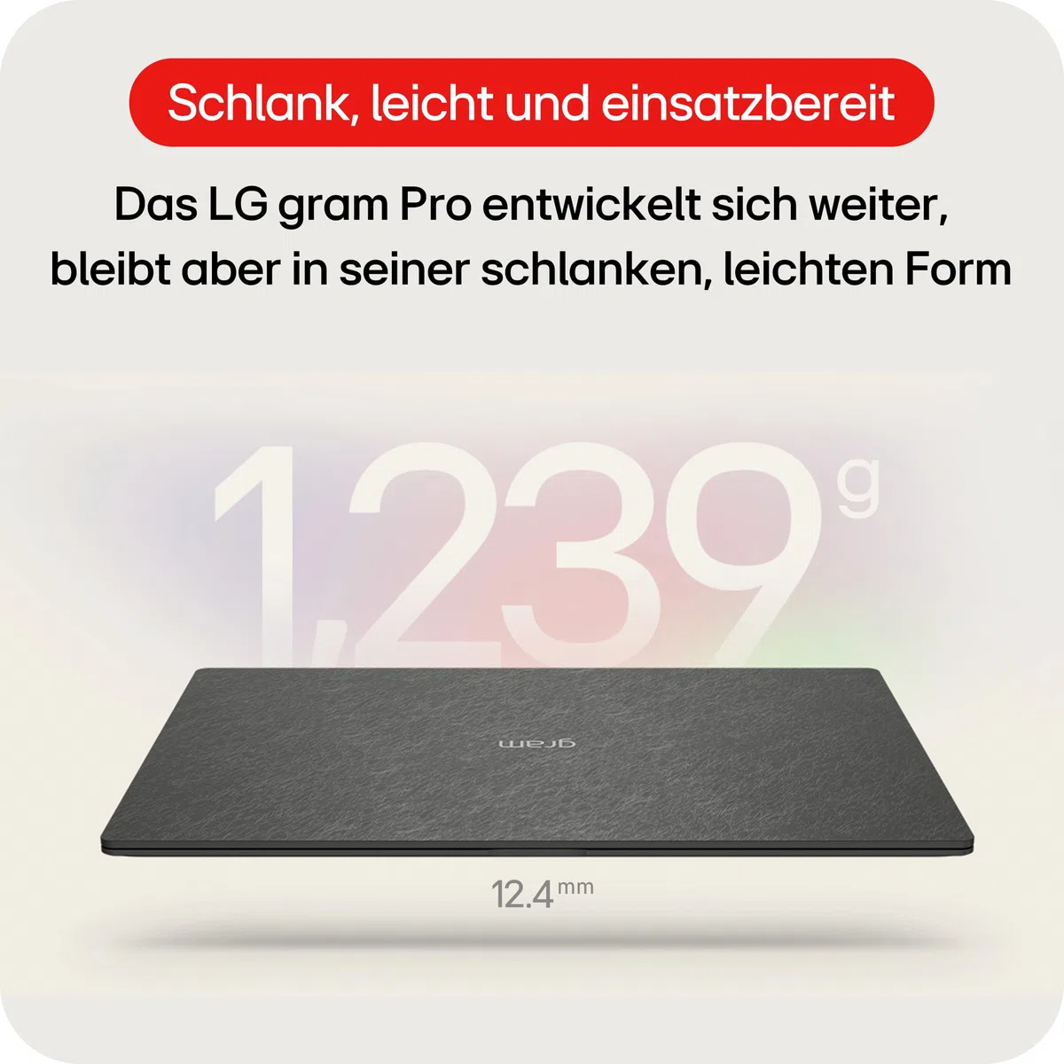LG gram Pro 16 16Z90TS-G.AU89G (16 Zoll) IPS Notebook, Intel Core Ultra 7 258V, Intel Arc™ Graphics 140V, 16GB RAM, 1TB SSD, federleicht (1,239 kg), gram AI, Copilot+ PC, 77 Wh, Thunderbolt 4, Schwarz