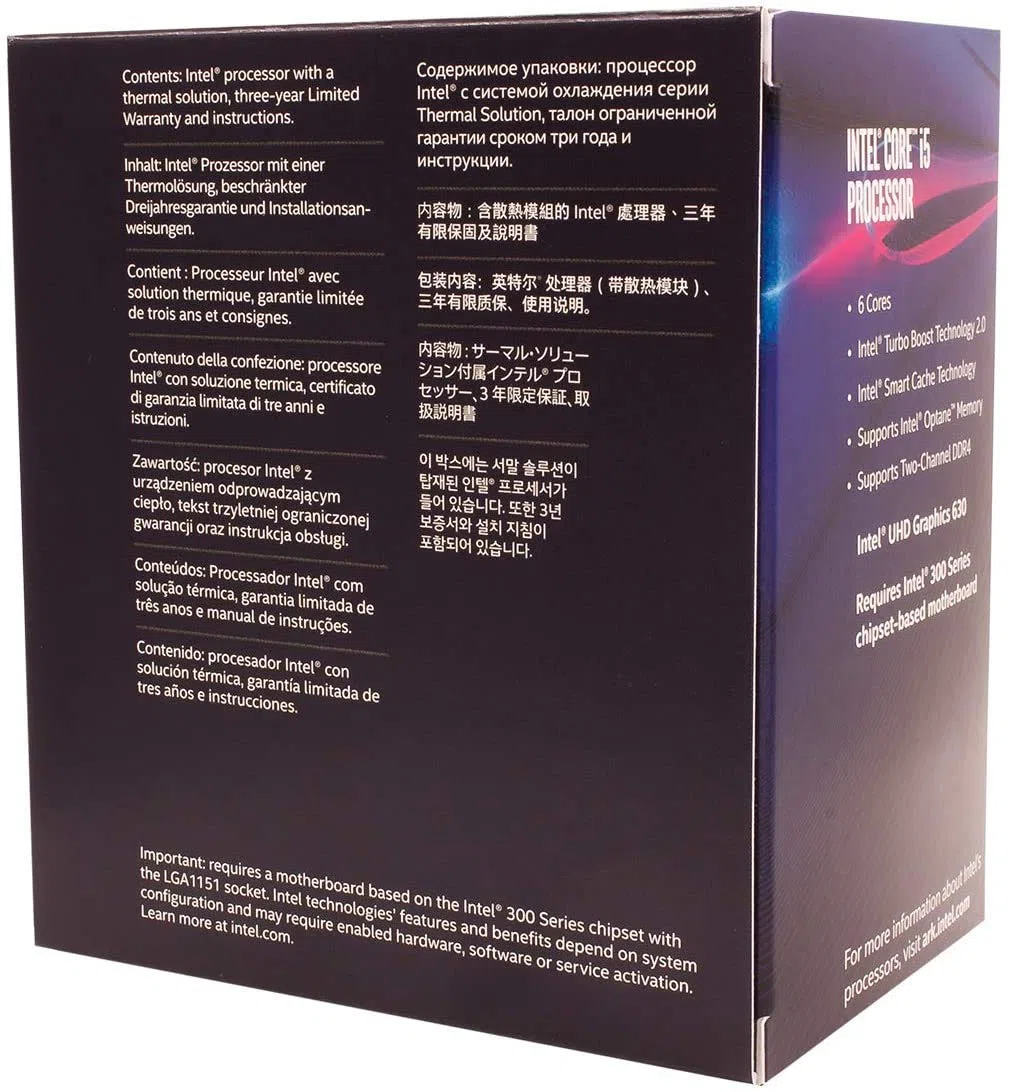 Intel Core i5-8400 2,80GHz Boxed CPU