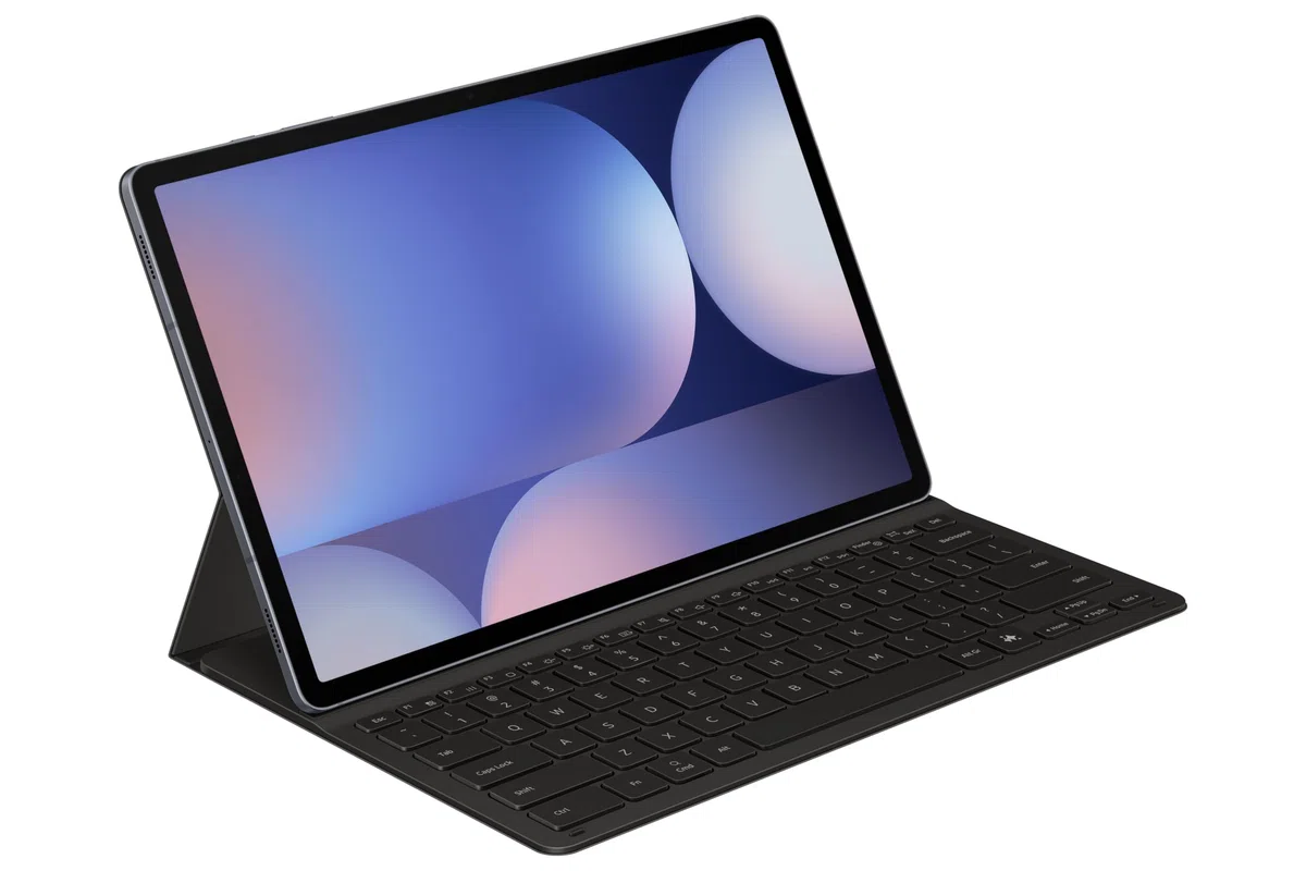 Samsung Book Cover Keyboard Slim EF-DX820 für das Galaxy Tab S10+| Tab S9+| Tab S9 FE+ mit QWERTZ-Tastatur und AI-Taste, Einteilige Tablet-Hülle, schlankes Design, S Pen Fach, Schwarz