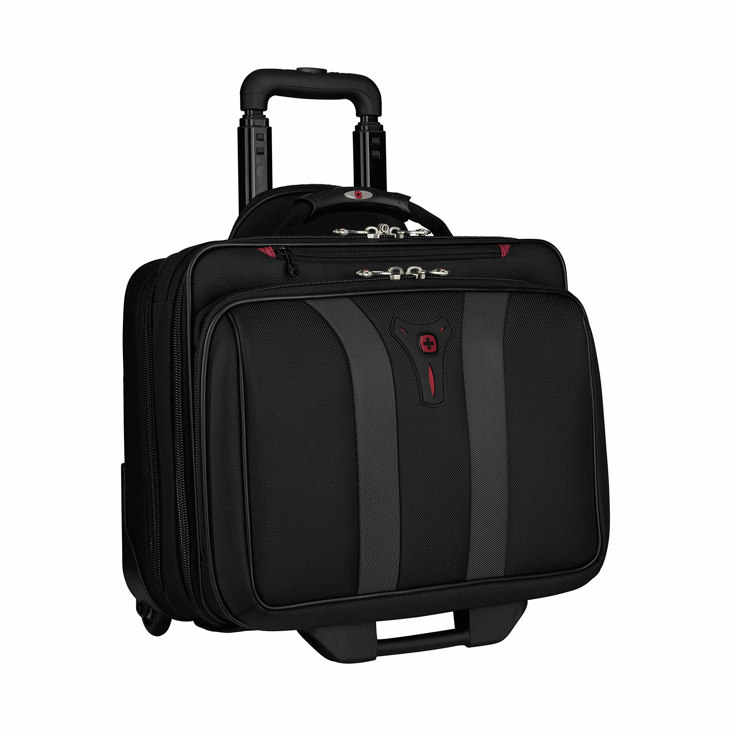 WENGER Granada Aktenkoffer, Laptop-Tasche zum Rollen, Notebook bis 15,6 Zoll, 29 l, Damen Herren, Büro Business Uni Schule, Schwarz, 600659