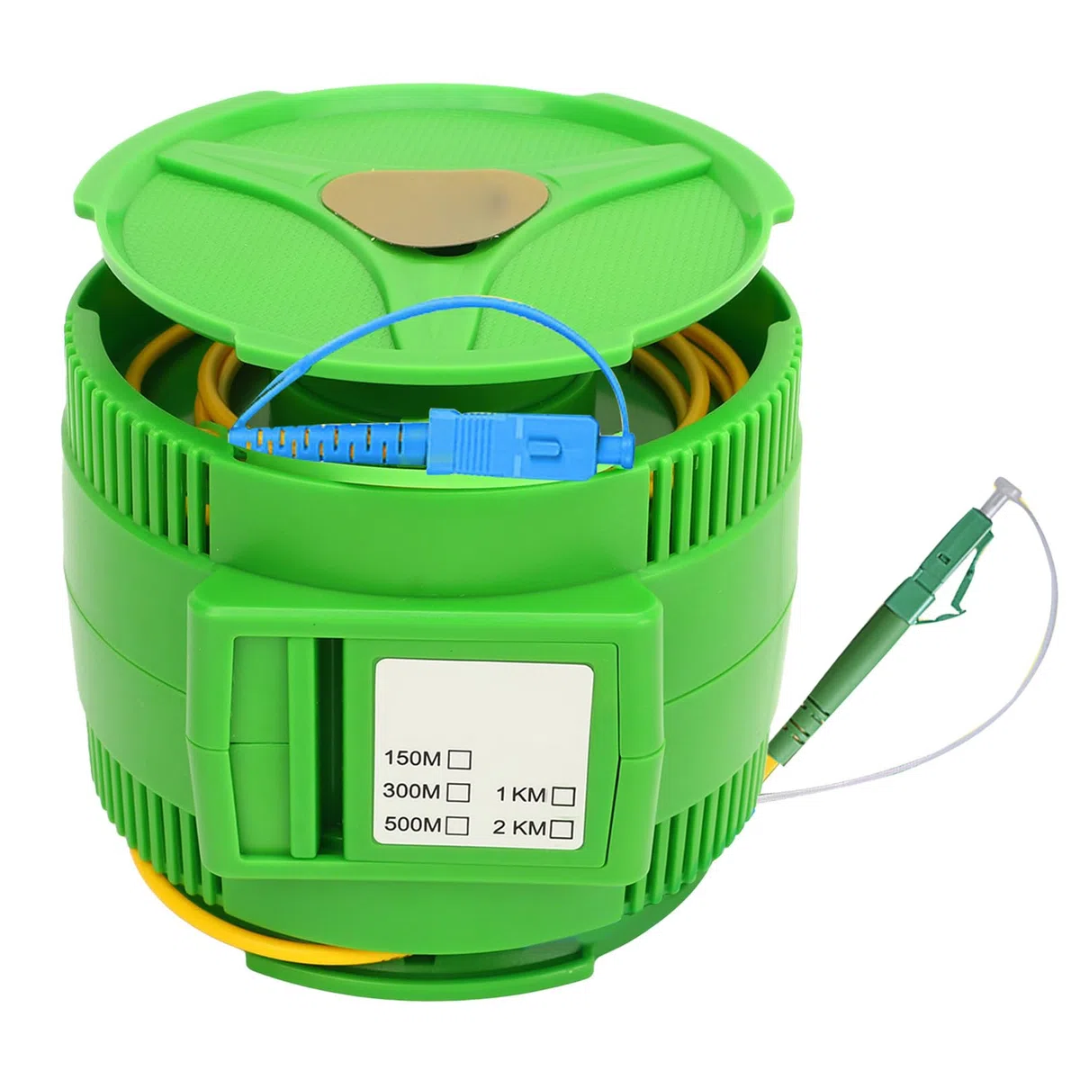OTDR-Startkabelbox, Tragbares OTDR-Glasfaser-Startkabel, für SCUPC-, LCAPC-, SC-, TC-, ST-, LC- und E2000-Stecker (1000M)