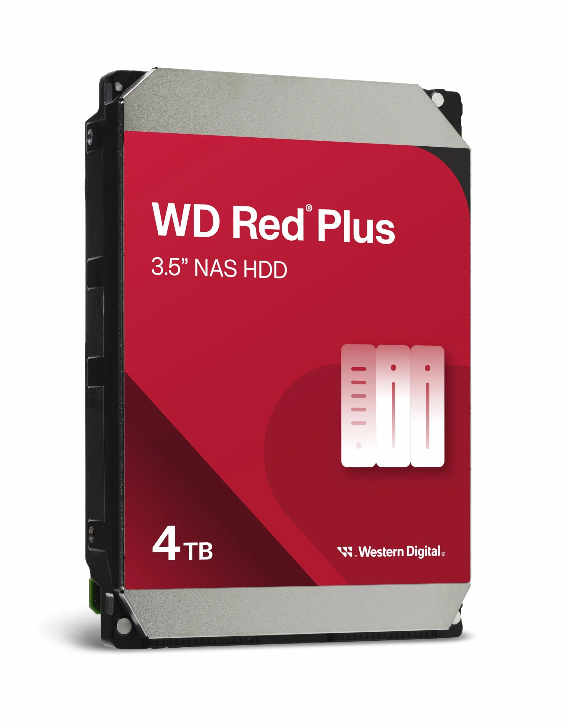 WD Red Plus 4 TB NAS Interne Festplatte 3,5 Zoll - 5400 U/Min, SATA 6 Gb/s, CMR, 256MB Cache