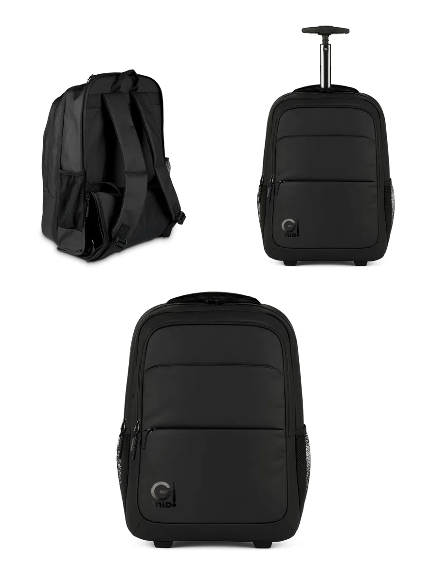 Trolley-Rucksack - Business Laptop- & Tablet-Trolley - Reiserucksack & Handgepäck - wasserabweisend & robust - viele Fächer mit Hauptfach für Kleidung - für Arbeit, Schule, Reisen & Uni