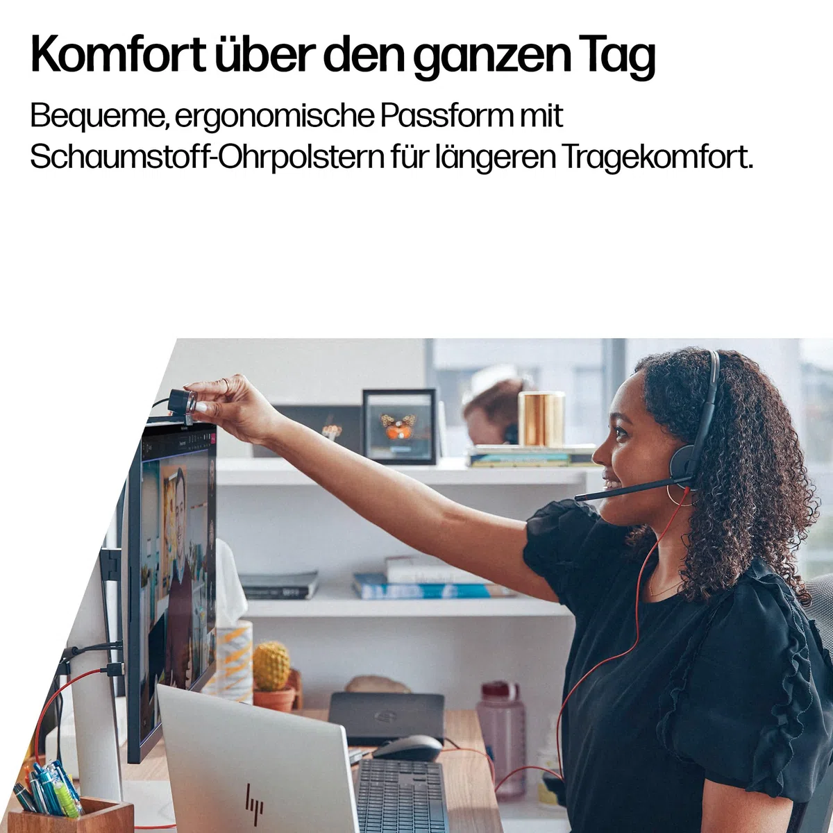 Poly Blackwire 3220 schnurgebundenes USB-C-Headset, Noise Cancelling-Mikrofon, Stereo-Design, Verbindung mit PC/Mac über USB-C oder USB-A, Kompatibel mit Teams/Zoom, SoundGuard-Technologie