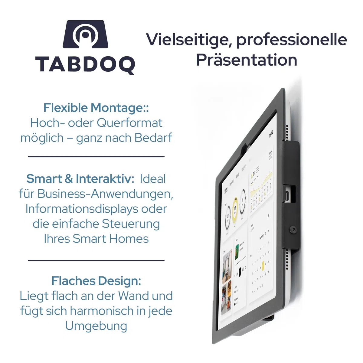 Lite iPad Wandhalterung kompatibel mit iPad 10.9 Zoll (2022–2025) 10. & 11. Generation (A16) – Sichere & Robuste Tablet Halterung für Private und gewerbliche Nutzung, schwarz