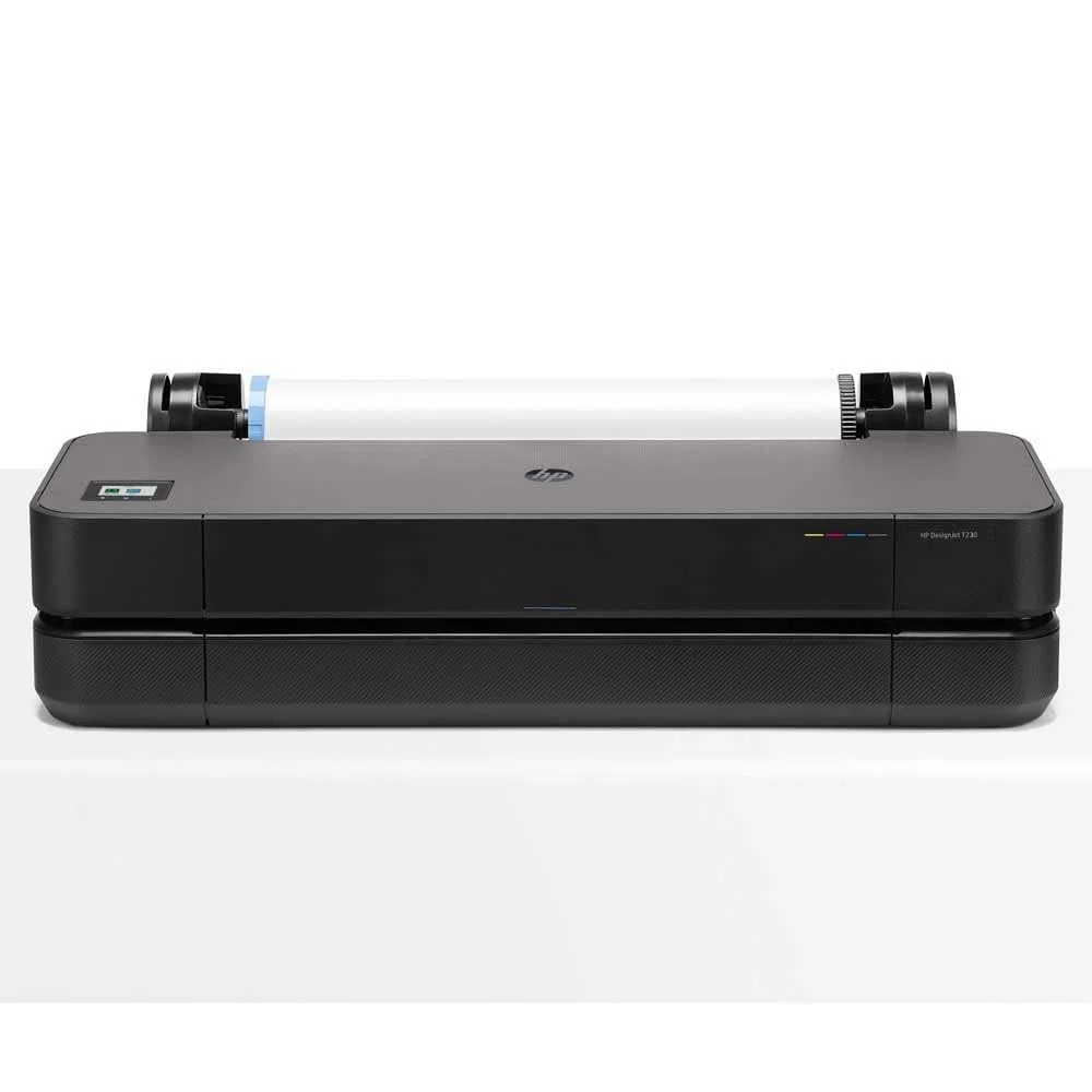 HP DesignJet T230 Großformatdrucker, 24 Zoll, bis zu A1, mobiles Drucken, Wi-Fi, Gigabit Ethernet, Hi-Speed USB 2.0, 1 Jahr Garantie (5HB07A), Schwarz