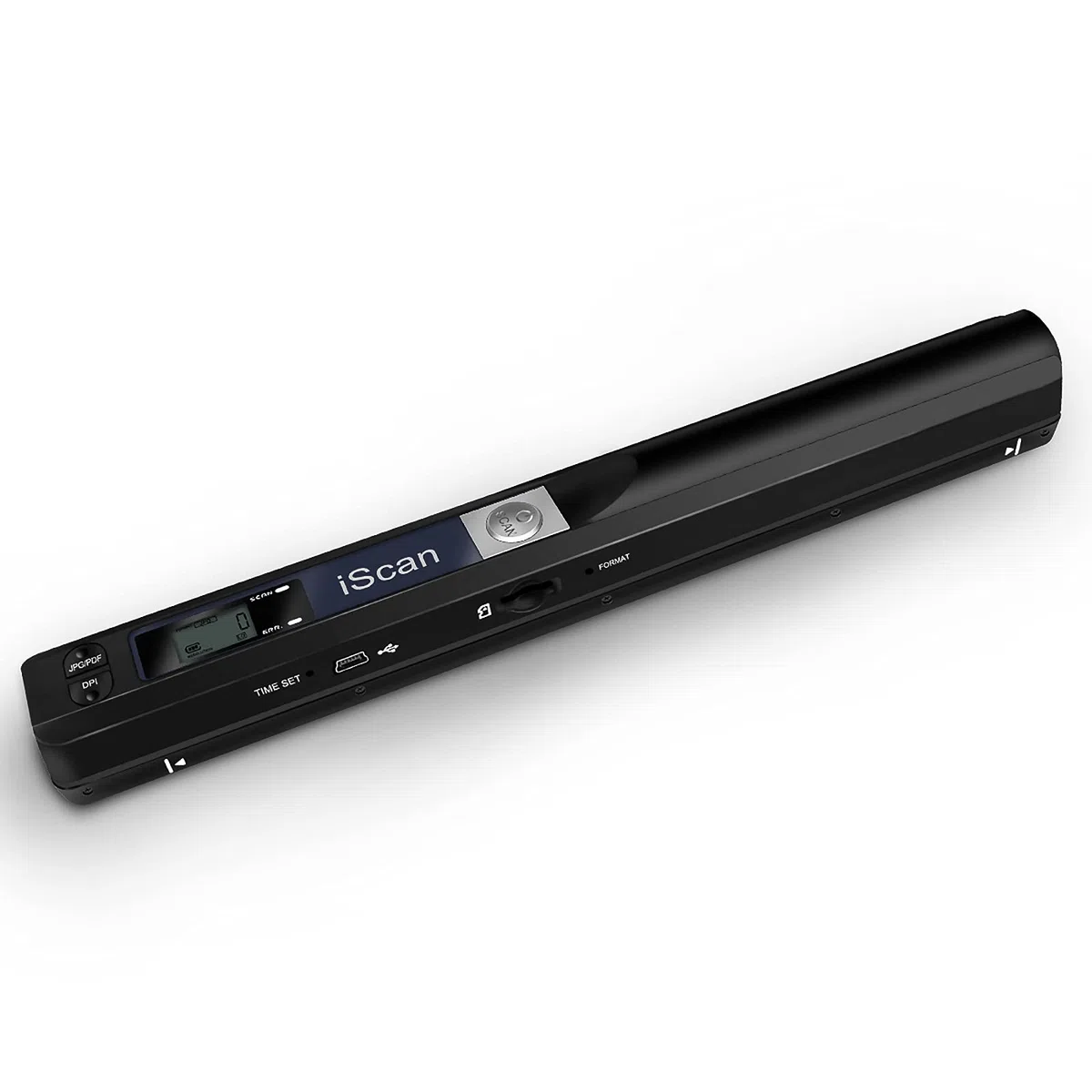 Tragbarer Dokumentenscanner mit 16GTF-Karte, 900 DPI A4 Handscanner Dokumentenscanner, JPG/PDF Hochgeschwindigkeits-USB 2.0 Farbfoto Portable Scanner für Dokumente Quittungen Fotos (Schwarz)