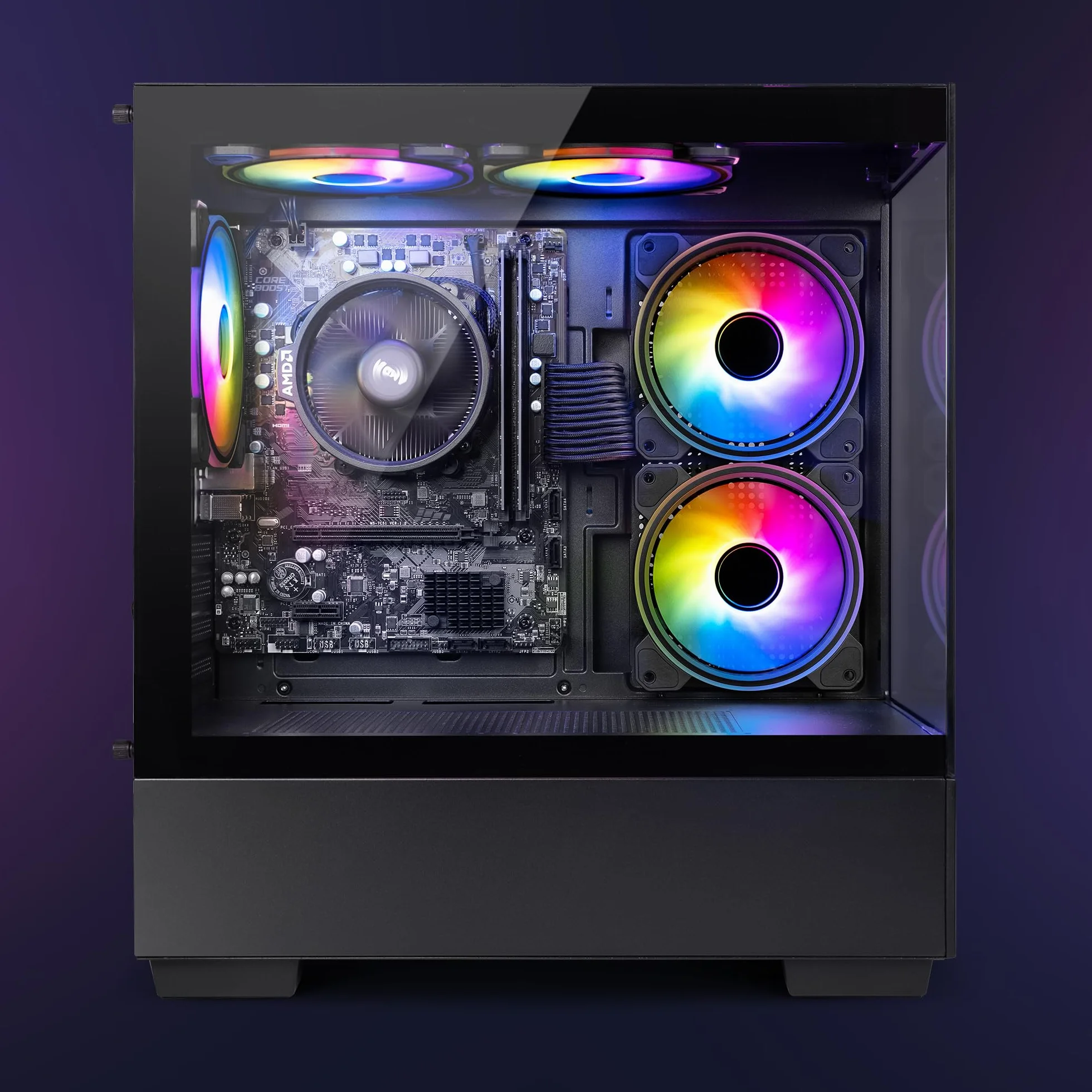 Vibox VI-72 Gaming PC Set Komplett • Monitor 22 Zoll • AMD Ryzen 3 3200G 4-Kern • Radeon Vega 8 • 16GB RAM • 480GB SSD • Windows 11 • WLAN 6 + Bluetooth 5.4