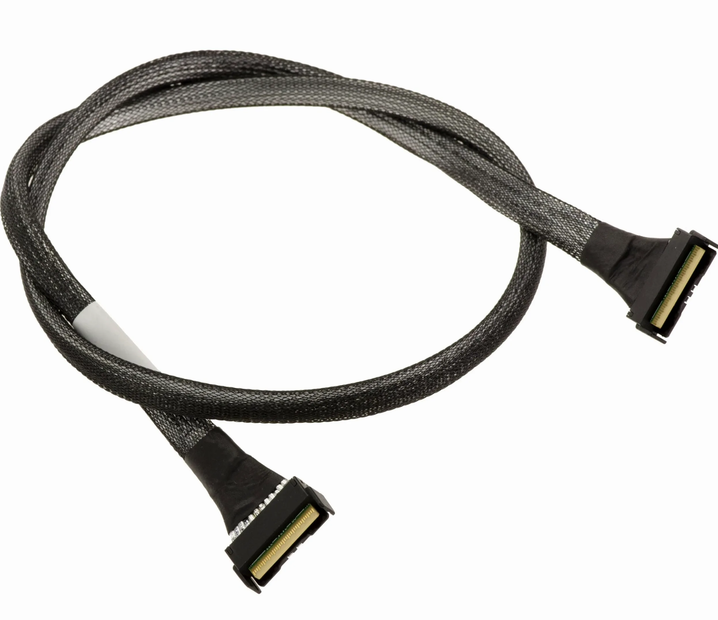 KALEA-INFORMATIQUE PCIe 5.0 Kabelkabel mit MCIO 8i 74 Pin Stecker auf Stecker Länge 80cm. MCIO 74 Pin x8 PCIe Gen 5. | PCIe 5.0 MCIO Kabel 8i 74-polig Stecker auf Stecker, 80 cm, PCIe Gen5 kompatibel.