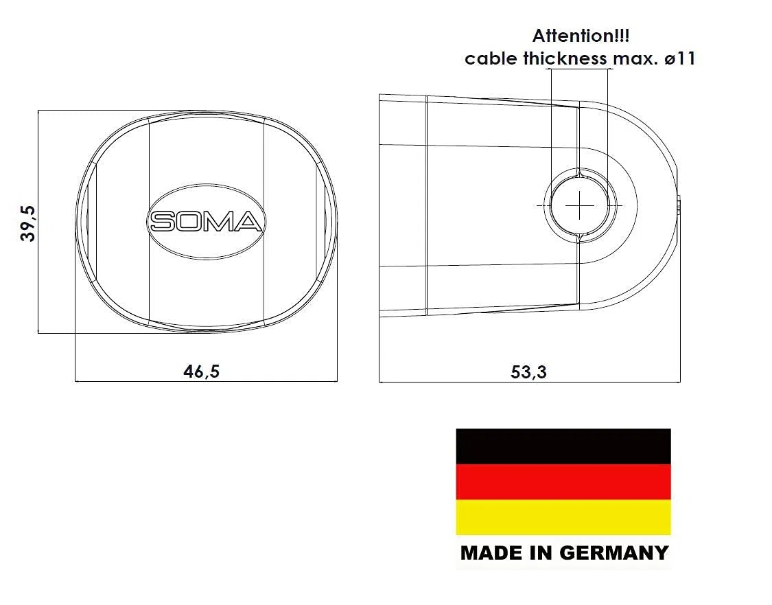 Diebstahlschutz für Ladekabel bis AD 11 mm Schutz vor unbefugter Nutzung!