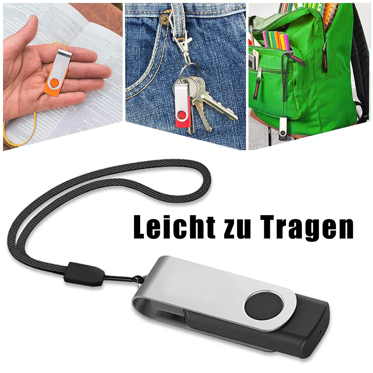 EASTBULL 4GB USB Stick Swivel Flash Memory Drive Flash Drive USB Mmemory Sticks, 20 stück Mehrfarbig