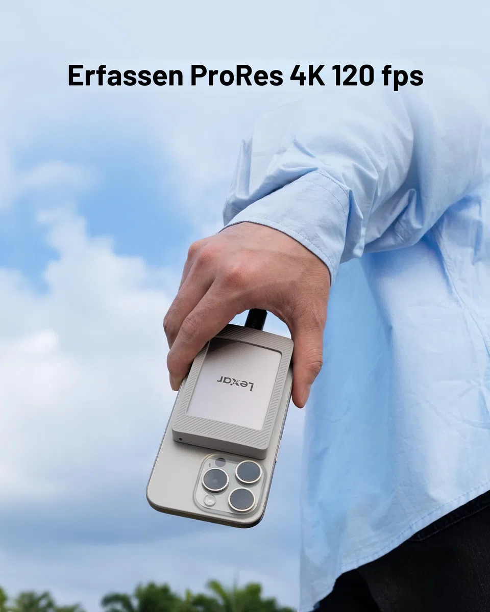 Lexar Portable SSD mit Magnetsatz 2TB, Externe SSD USB 3.2 Gen 2 bis zu 1050 MB/s Lesen und 1000 MB/s Schreiben, kompatibel mit iPhone 15/16, PC & Mac, Type-C-Laptops, Tablets, PS5, PS4