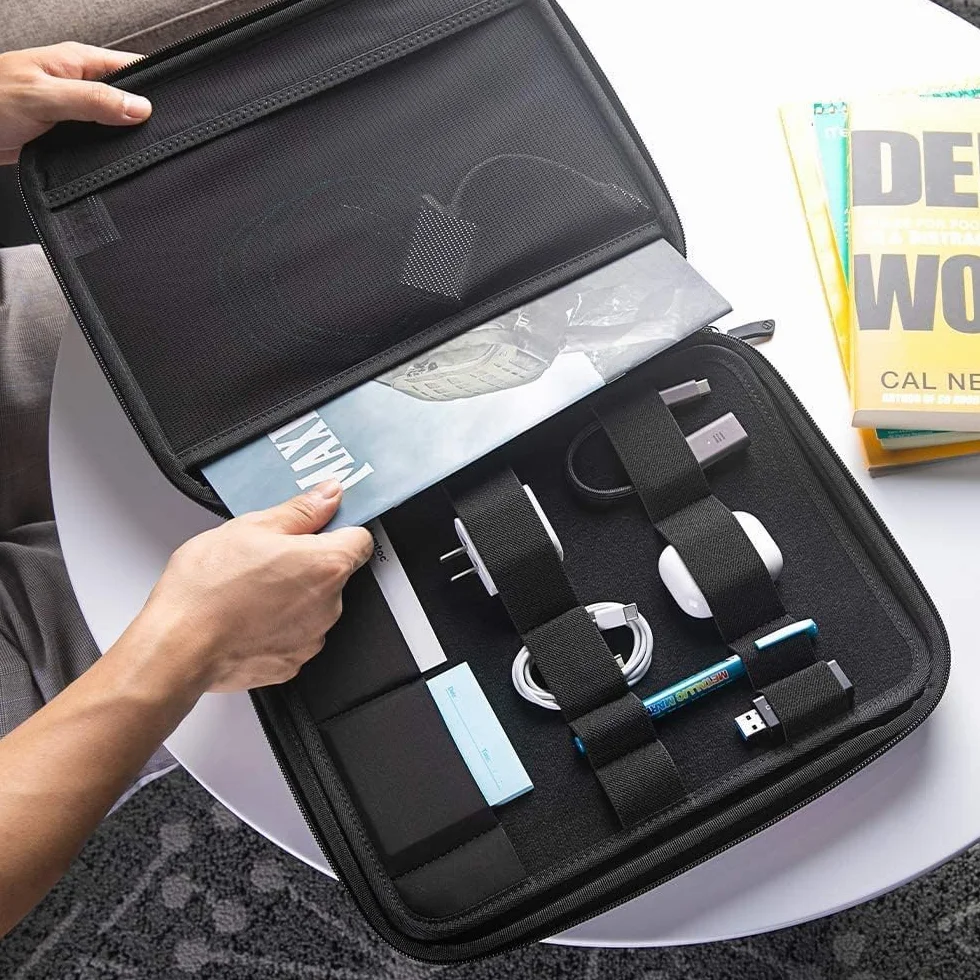 tomtoc Portfolio Tablet Tasche für 13 Zoll iPad Air M4/M3/M2 2026, 13 Zoll iPad Pro M5/M4 2025-2024, 12,9" iPad Pro, 12,4" Galaxy Tab S10+/S9+, Hartschale Hülle für Magic/Smart Keyboard/Apple Pencil