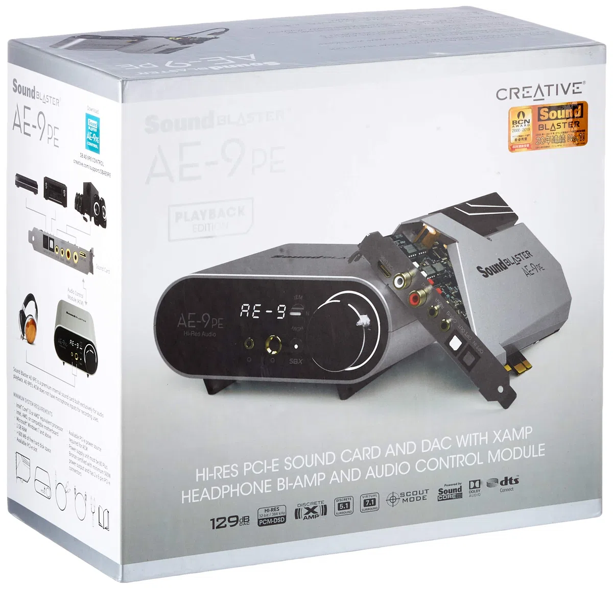 Creative Compatible Sound Blaster AE-9PE, High-End Soundkarte - DAC/PCIe