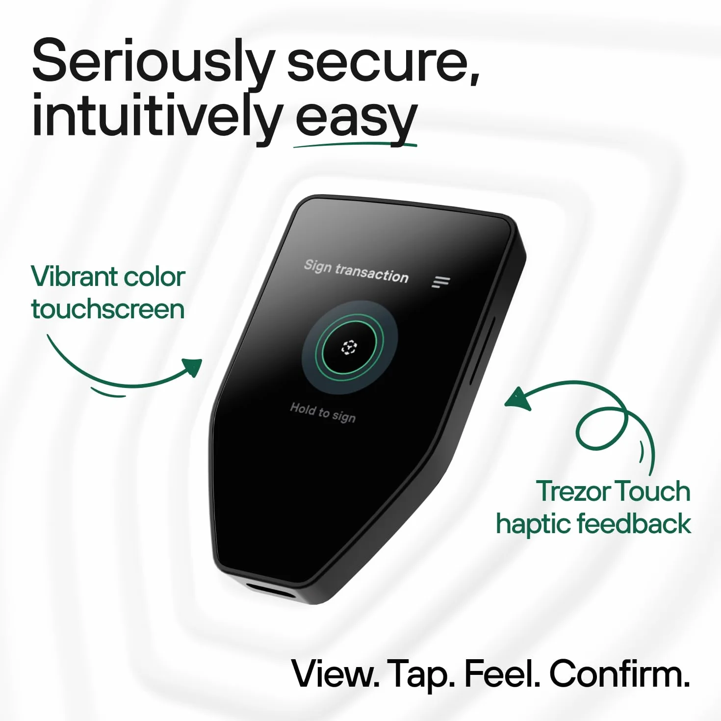 Trezor Safe 5 – Krypto-Hardware Wallet mit Secure Element und Passphrase, Farb-Touchscreen, Haptic Feedback, Bitcoin-Sicherheit, Unterstützt Tausende von Coins (Green Beryl)