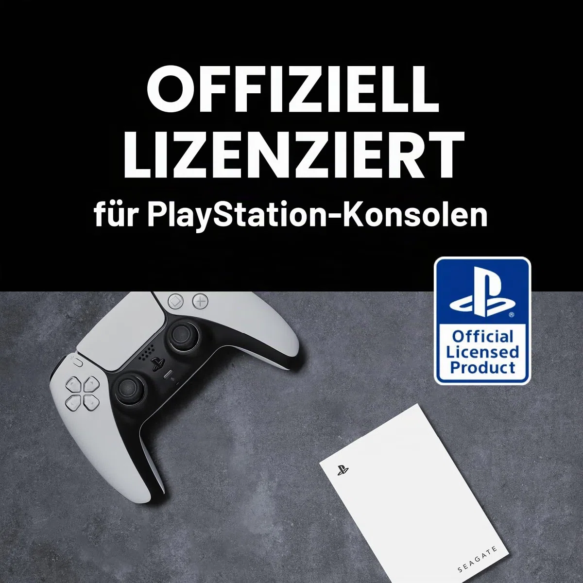 Seagate Game Drive STLV2000101 Externe Festplatte für PS5, 2 TB, USB 3.0, offizielles Lizenzprodukt, Blaue LED