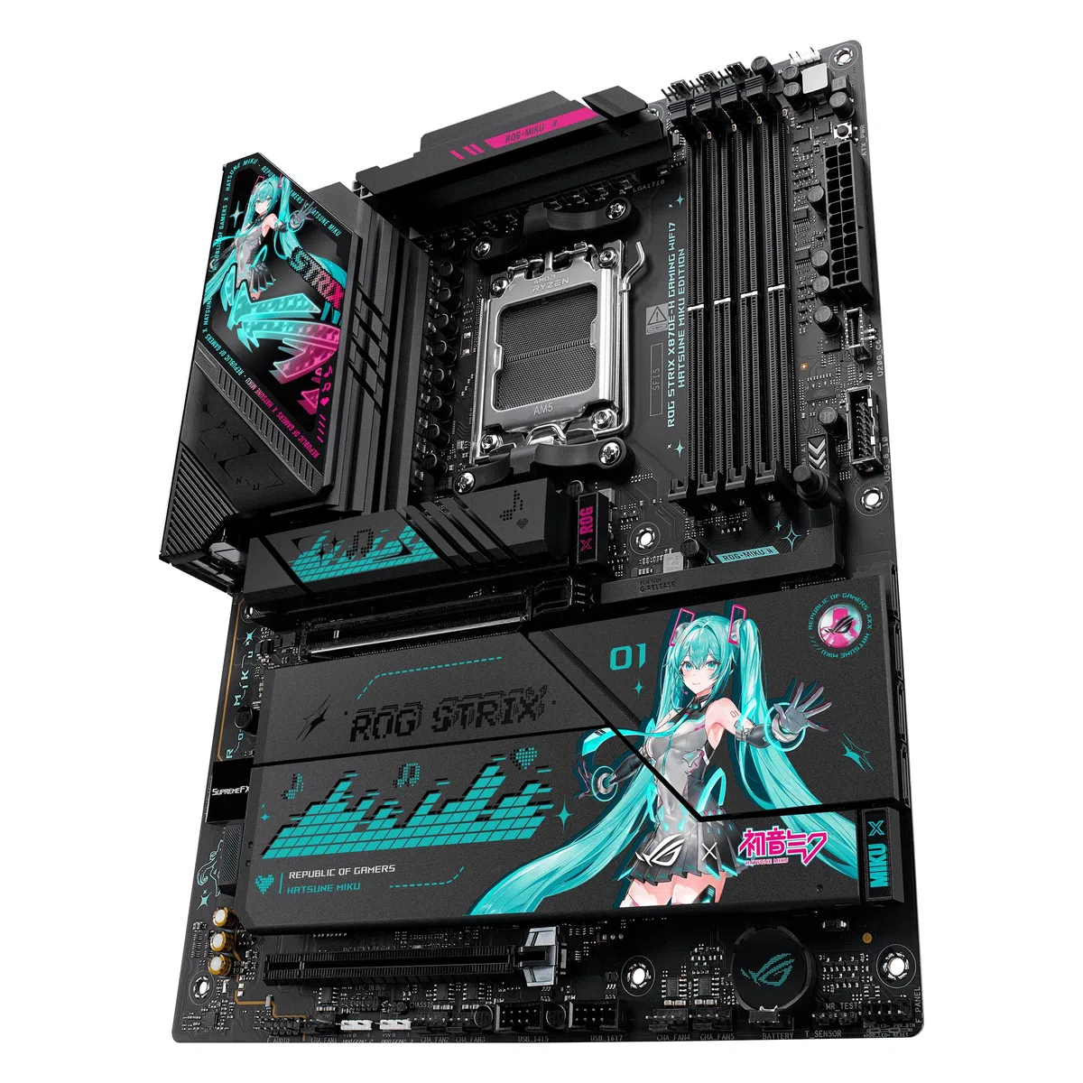 ASUS ROG Strix X870E-H Gaming WIFI7 Mainboard Sockel AMD AM5 (ATX, DDR5, WiFi 7, 4X M.2, PCIe 5.0, 2X USB4, PCIe Slot Q-Release, Aura Sync)