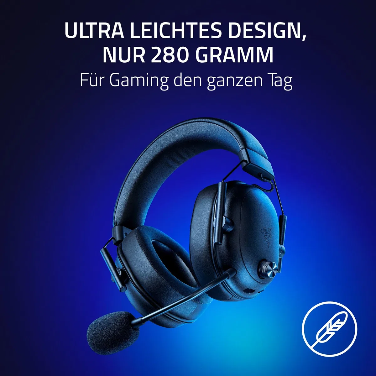 Razer BlackShark V2 HyperSpeed für PC - Kabelloses ultra leichtes E-Sport Gaming-Headset (280g, HyperClear Super-Breitband-Mik, TriForce Titanium 50-mm-Treiber, Bluetooth) Schwarz