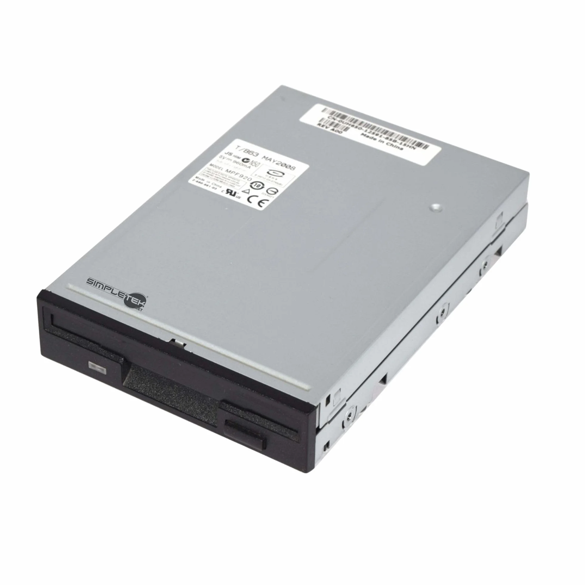 SIMPLETEK - Interner 3,5" Floppy Disk Player MPF920-1.44MB IDE PATA EIDE Schwarz | FDD für Desktop-Computer (Generalüberholt)