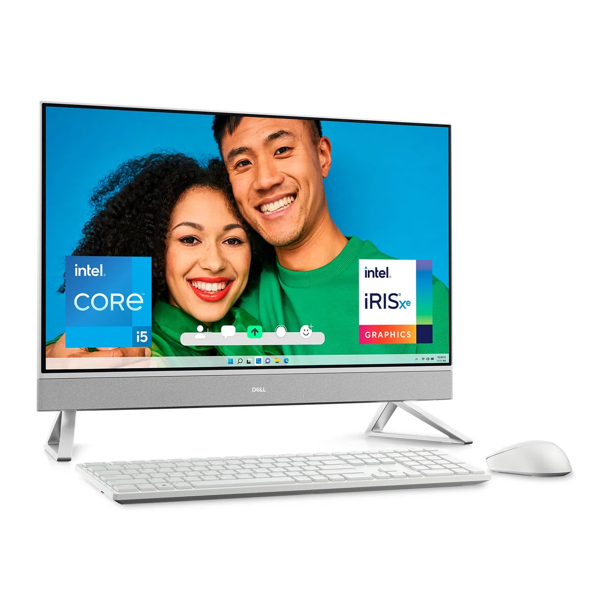 Dell Inspiron 7730 All In One 27 FHD Display, Intel Core i5-1334U, 16GB DDR4 RAM, 512GB SSD, Intel Iris Xe Graphics, Windows 11 Home - White Cover