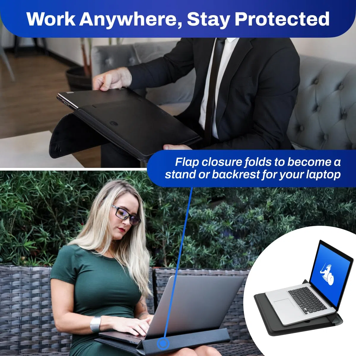 DefenderShield EMF-Schutz-Laptophülle & 5G Strahlungsblocker-Hülle – Notebook Computer EMF-Blockierung Shield Cover Lap Pad (passt bis zu 15 Zoll Laptop, MacBook usw.)