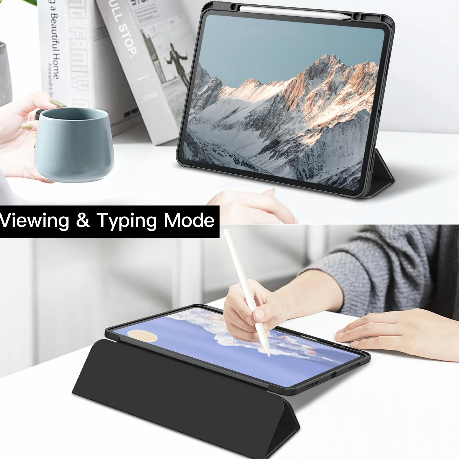 JETech für iPad Pro 13 Zoll M5/M4 (2025/2024) Hülle mit Stifthalter und Schutzfolie Bündel