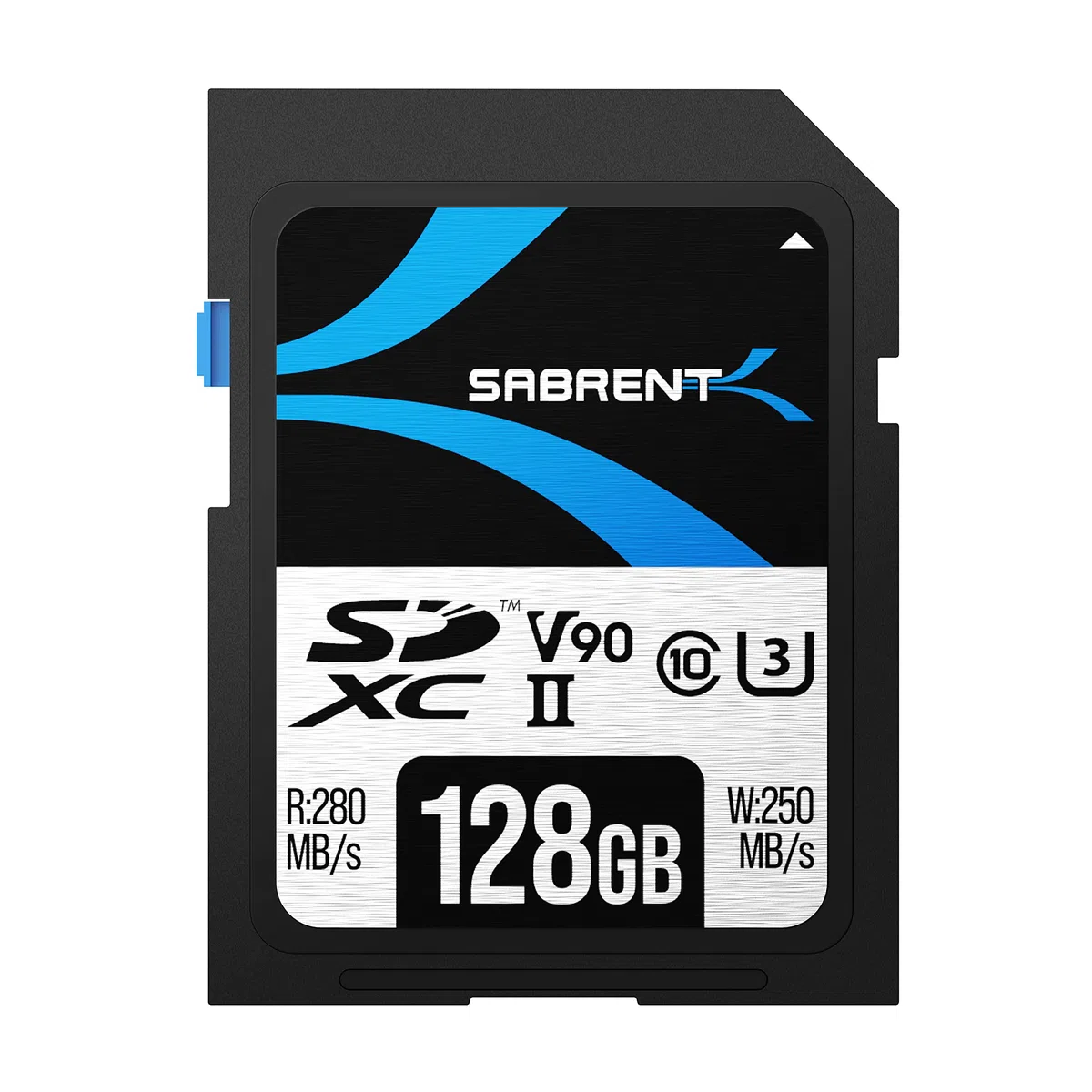 SABRENT SD Karte 128GB V90 UHS-II U3 SDXC Card Class 10, 280MB/s Lesen, 250MB/s Schreiben – Professionelle Speicherkarte für 4K 8K Video, DSLR, Drohne, Kamera (SD-TL90-128GB)