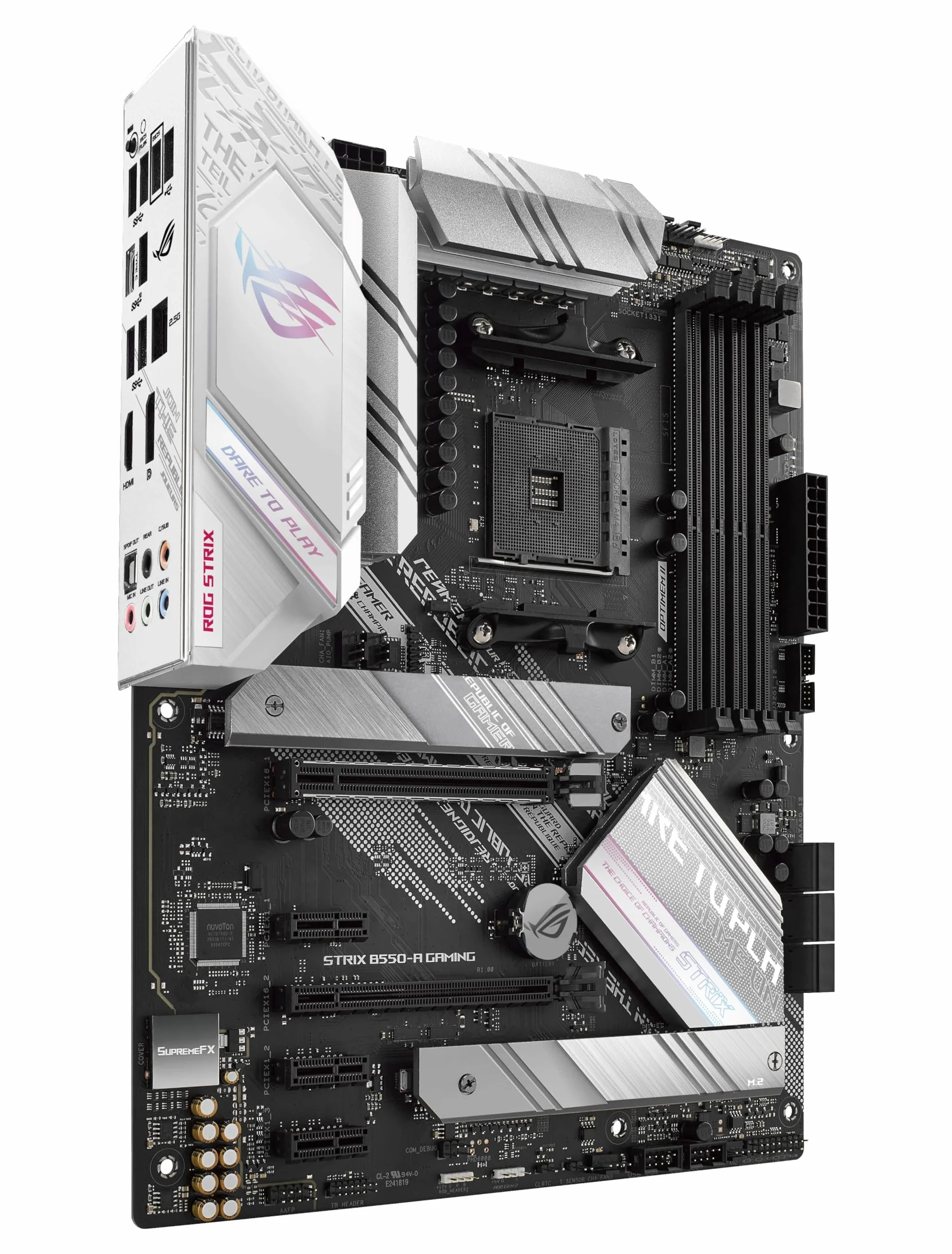 ASUS ROG Strix B550-A Gaming Mainboard Sockel AMD Ryzen AM4 (ATX, 2X M.2, SATA 6Gbit/s, USB 3.2 Gen 2, PCIe 4.0, Aura Sync)