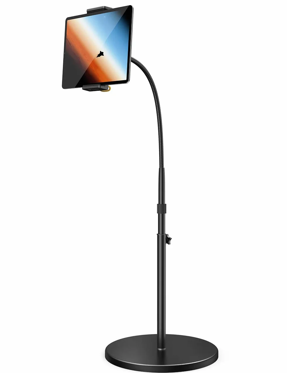 Lamicall Tablet Bodenständer, Tablet Halterung - Schwanenhals Halter mit Einstellbarer Höhe und Stabiler Basis von 4,8 KG, für iPad 12.9, iPad Air Mini 2 3 4, Switch, Tab, und Tablet mit 4.7-13 Zoll