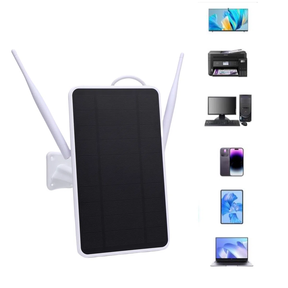 6W Solar Angetrieben 4G LTE -Modemrouter, Outdoor WiFi Extender Signal Booster, Long Endurance IP66 Water Proof 4G WiFi Solar Router Repeater für Kamera (Europäische Version