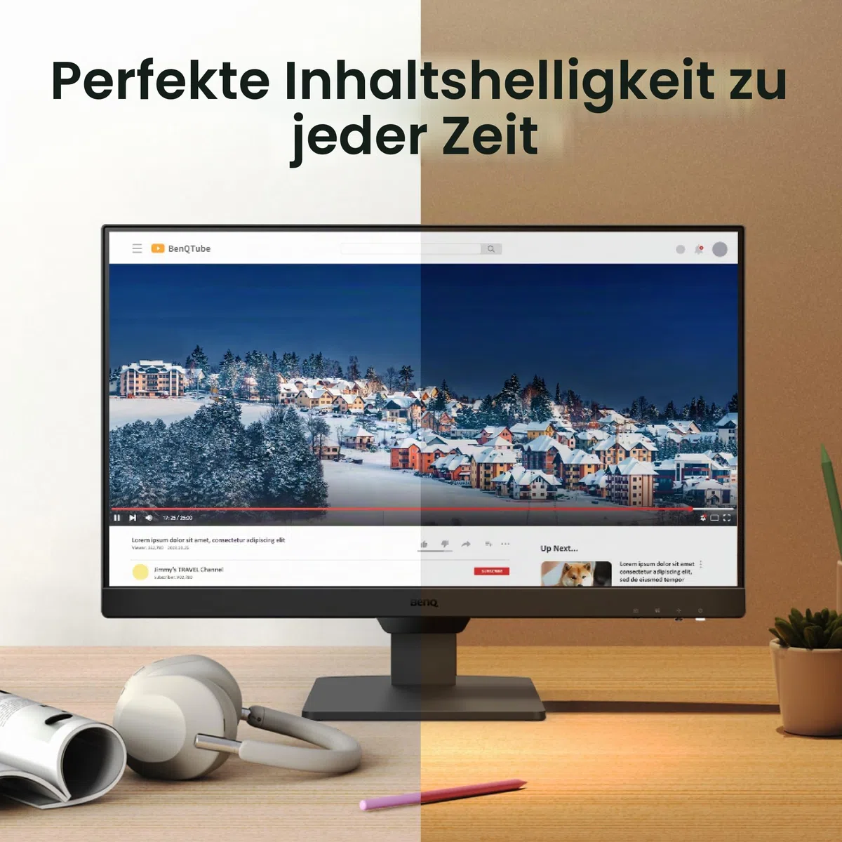 BenQ GW2490E 24 Zoll Eye-Care Gaming Monitor, 100Hz, 1920x1080p, IPS, Lautsprecher, Wandhalterung
