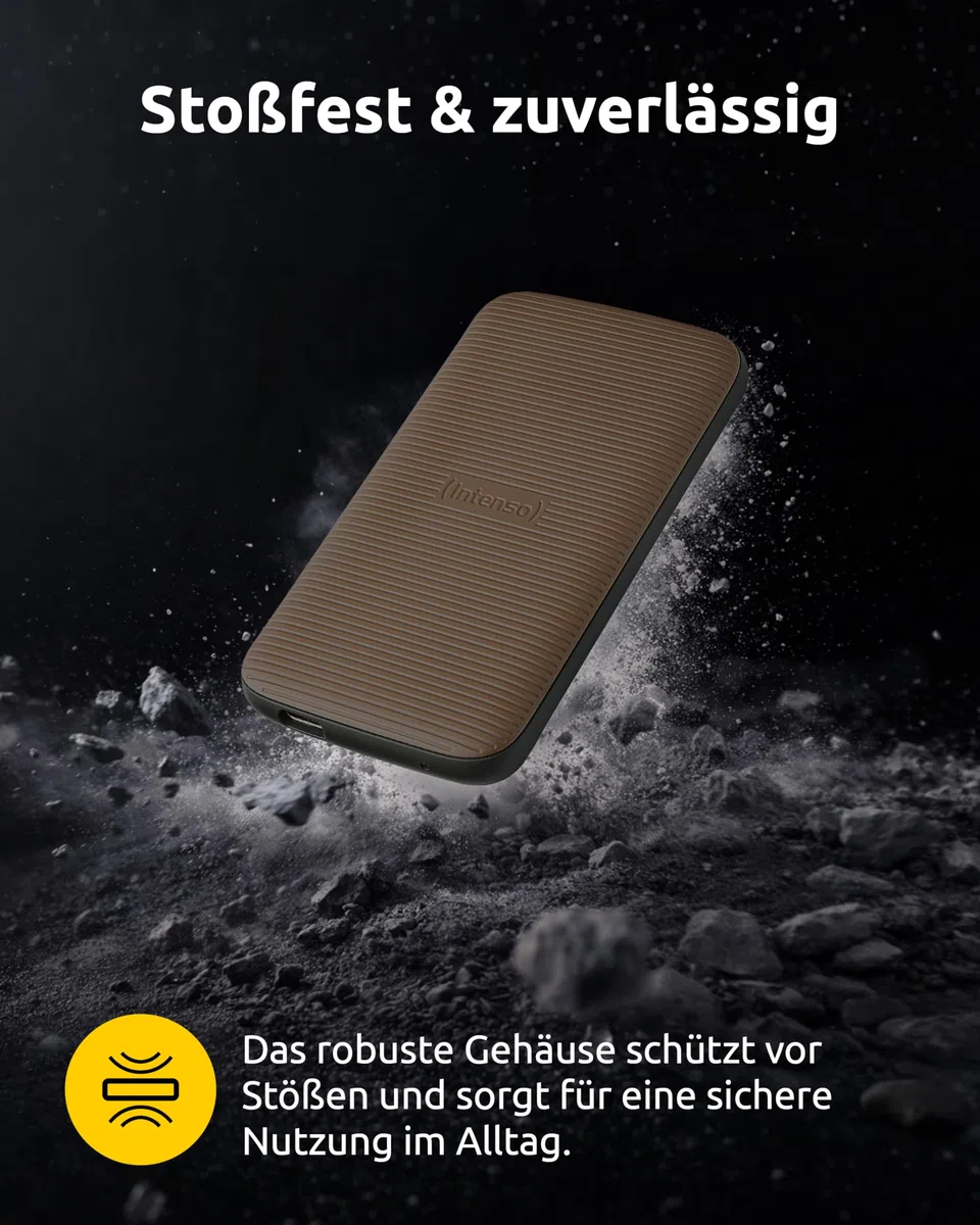 Intenso TX500 Externe SSD 500 GB - USB 3.2 Gen 2x1, bis zu 1000 MB/s, Portable Solid State Drive Festplatte mit USB-C, Kompakter Speicher kompatibel mit Windows, macOS, Android