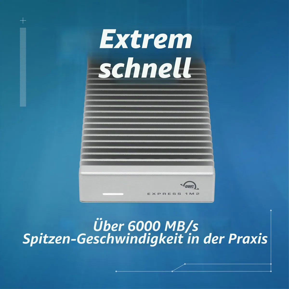 OWC 0TB Express 1M2 USB4 (80Gb/s) Bus-Powered Portable NVMe SSD External Storage Solution (nur Gehäuse)