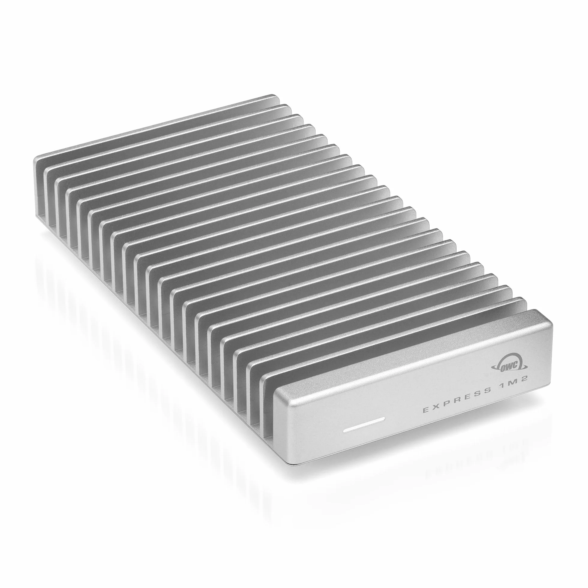 OWC Express 1M2 40Gb/s tragbares NVMe SSD-Laufwerk USB4 (Thunderbolt Compatible/USB-C), ultraschnelles externes SSD-Laufwerk mit Aluminium-Kühlkörpergehäuse (nur Gehäuse)