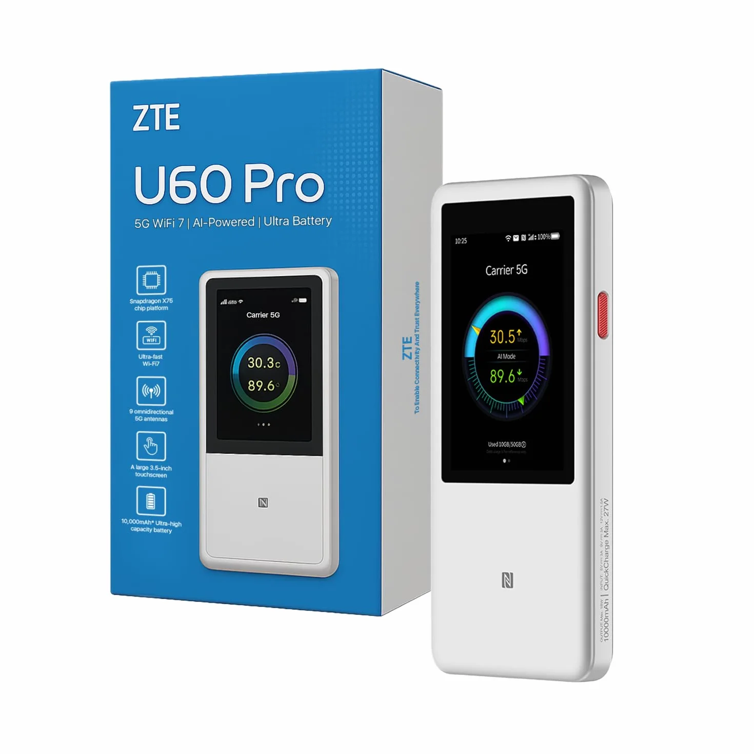 ZTE U60 Pro MU5250 5G Pocket Wi-Fi 7 Router