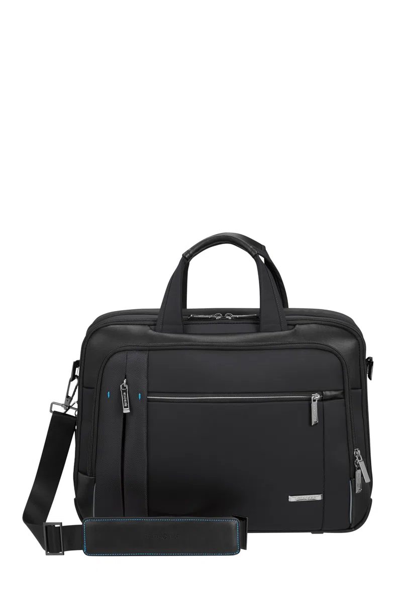 Samsonite Spectrolite 3.0 - Aktentasche 15.6" (42 cm) mit Smarte Funktionen, Praktische Innenaufteilung, Erweiterbar - 18/22L - Schwarz (Black)