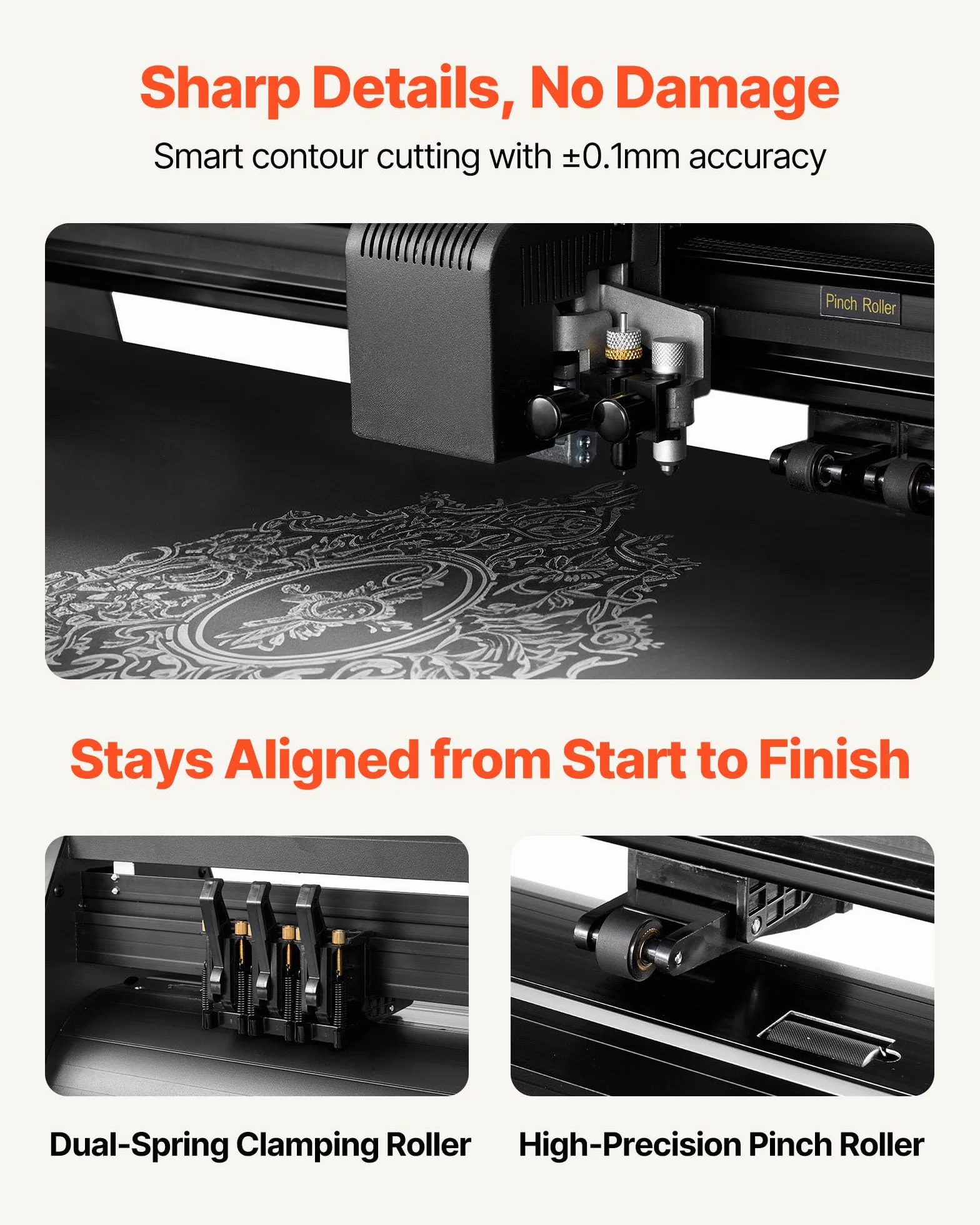VEVOR Vinylschneidemaschine mit 72 cm max. Zufuhrbreite & Doppelklingen & LED-Anzeige, einstellbares Vinyl-Schneideplotter-Set mit Aufkleberbögen & Transferfolien & Signmaster-Software