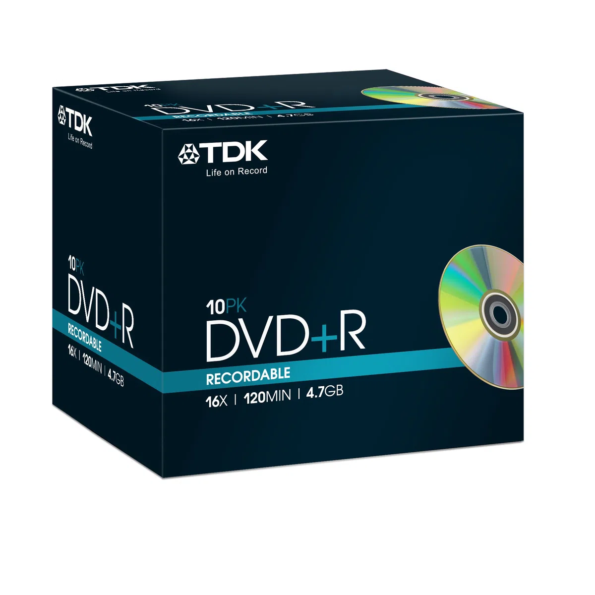 TDK DVD+R Rohlinge 4.7GB 16x 10er Pack Jewel Case