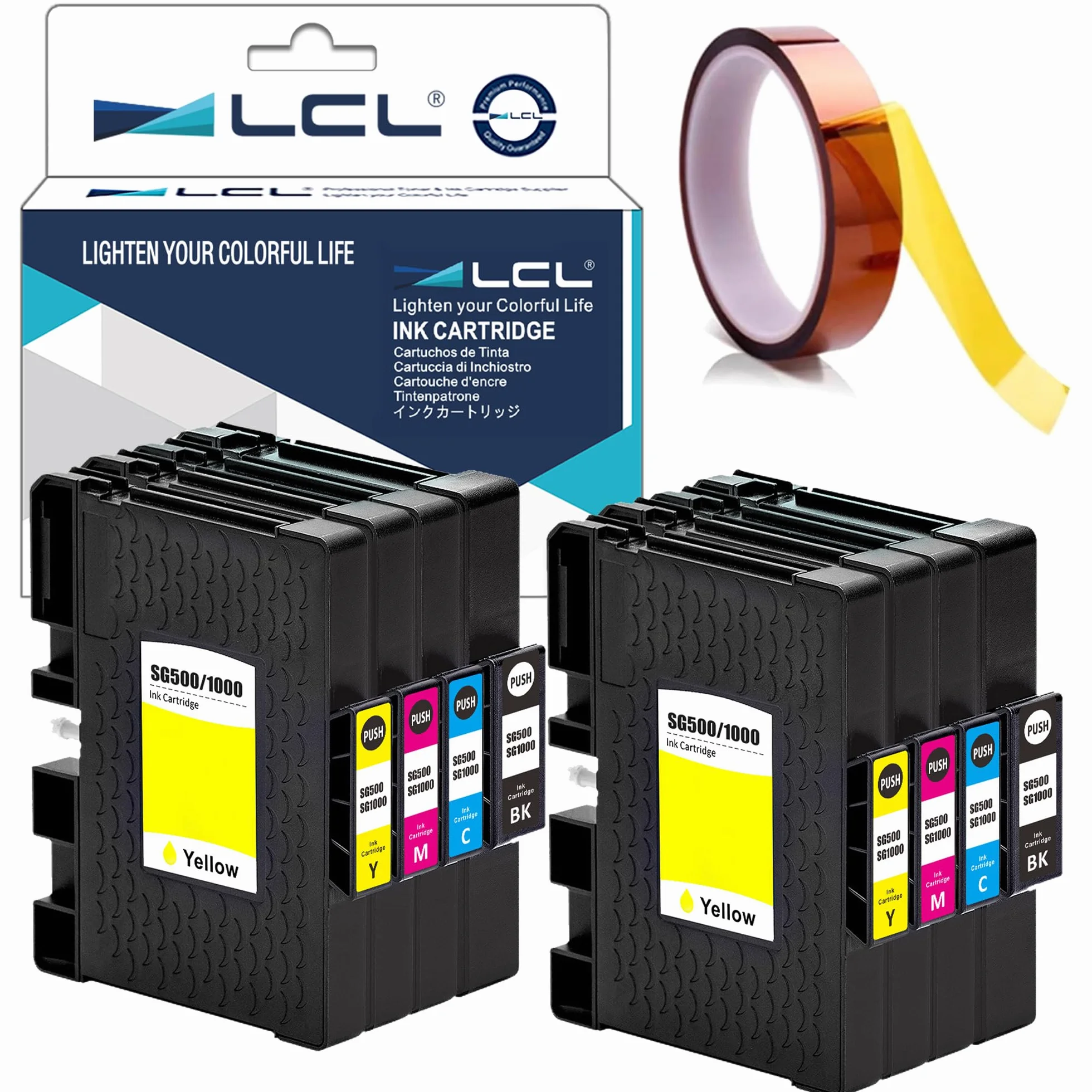 LCL-kompatible Sublimationstinte SG500 SG1000 PRINTAN Dink High Yield Tintenpatrone (8erpack 2K2C2M2Y) Kompatibel für Sawgrass Virtuoso SG500 SG1000 Sublimationsdrucker