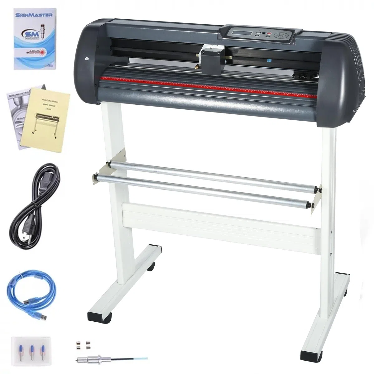 Vinylschneider 34 Inch Vinyl schneideplotter 870mm Plottermaschine Vinyl Cutter Plotter mit Ständer Cutting Plotter mit Software (870mm)
