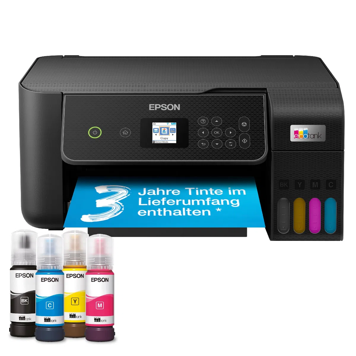 Epson EcoTank ET-2870 Tintentankdrucker WLAN A4 Drucken Kopieren Scannen LCD-Display